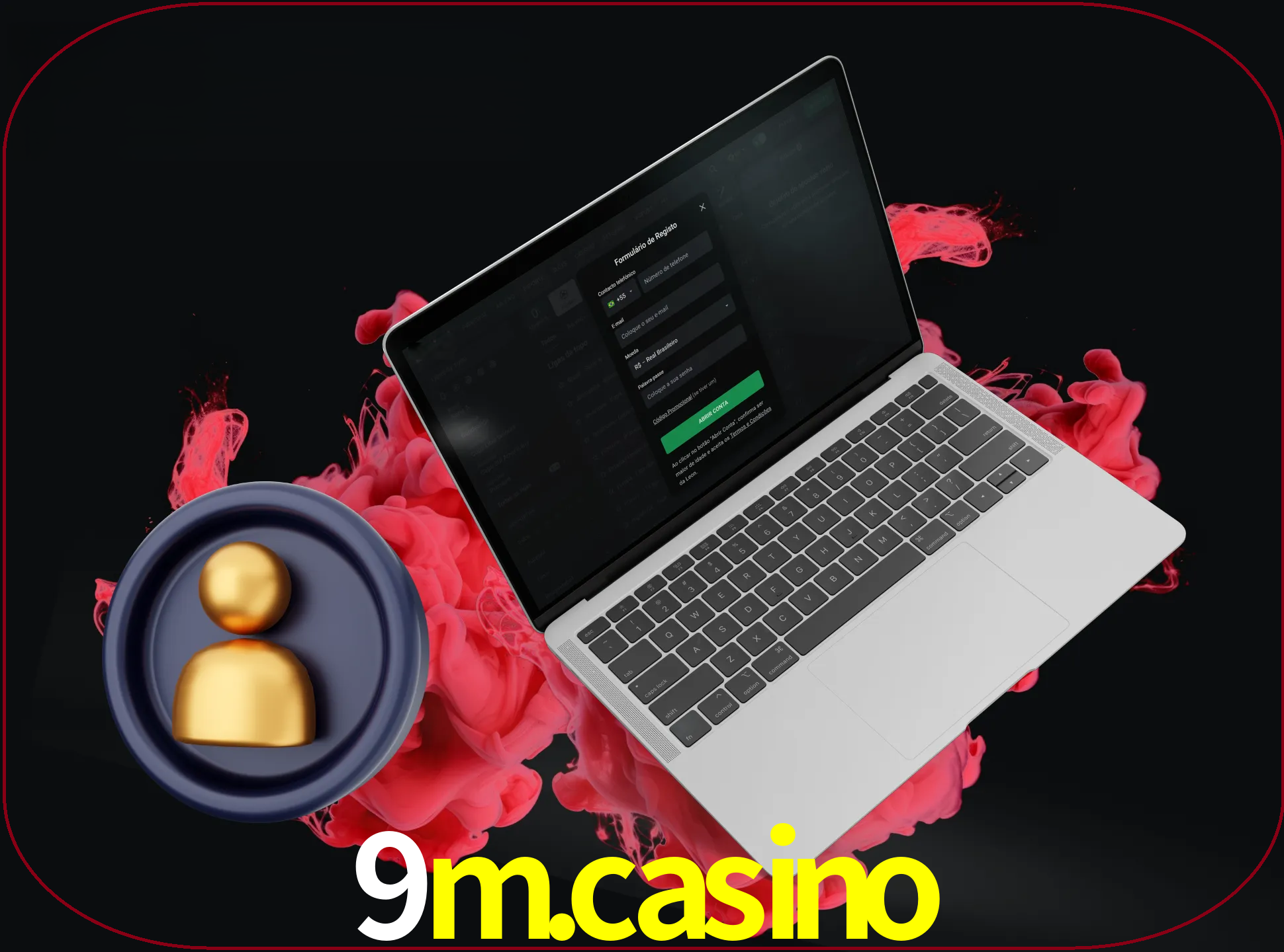 No cabeçalho do site 9M.CASINO, clique no botão que o levará a um formulário especial onde terá de introduzir as suas informações actuais.