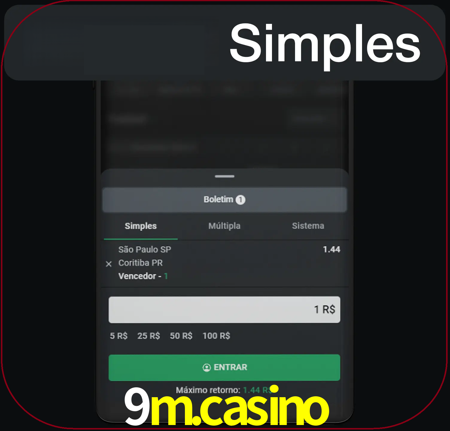 Ganhe seu dinheiro certo com uma única aposta.
