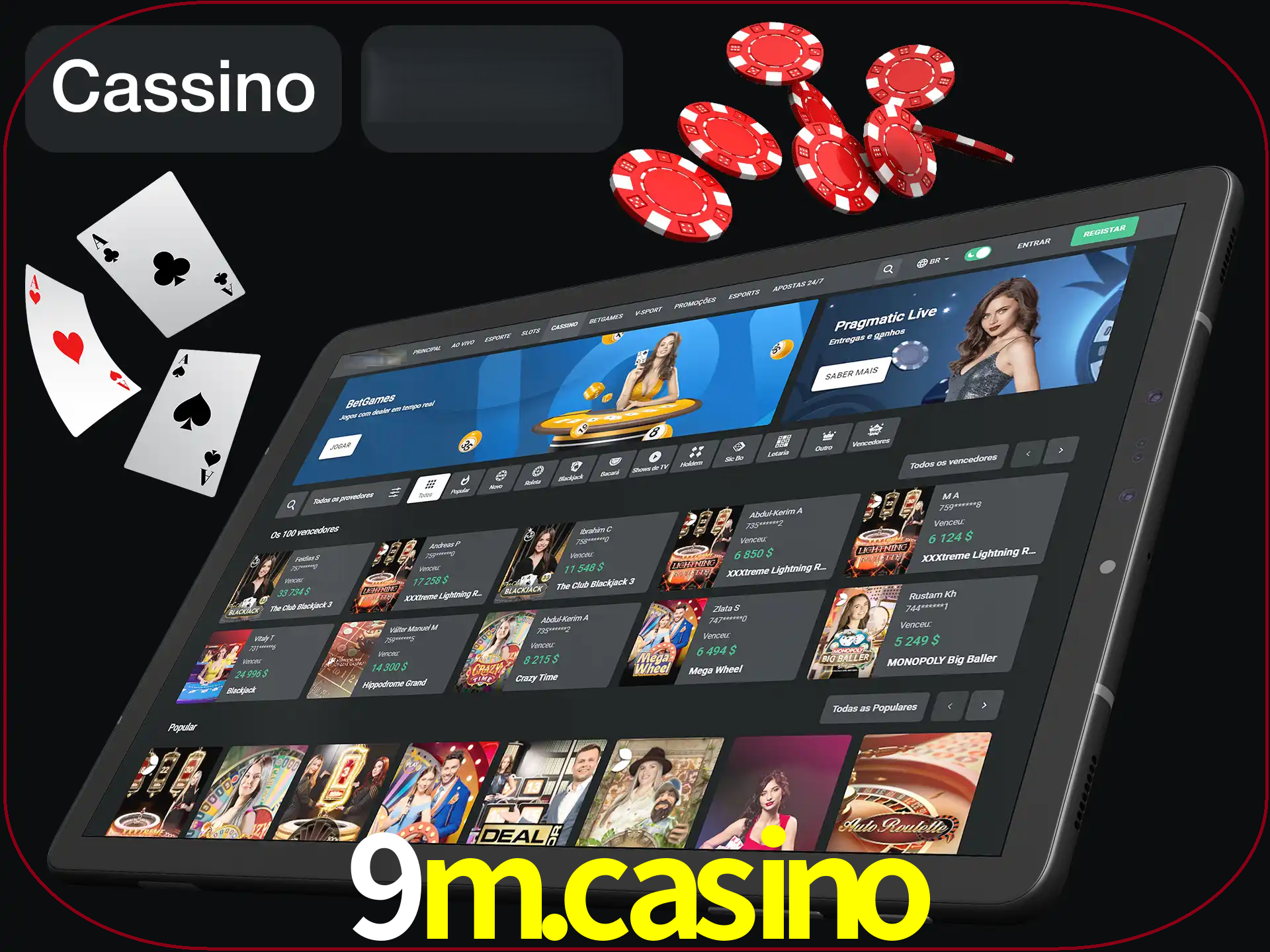 Jogue vários jogos de cassino em nosso cassino.