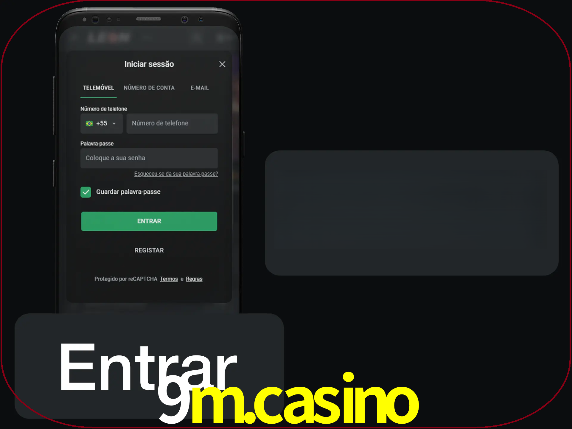 Faça o login para começar a apostar e jogar no cassino.