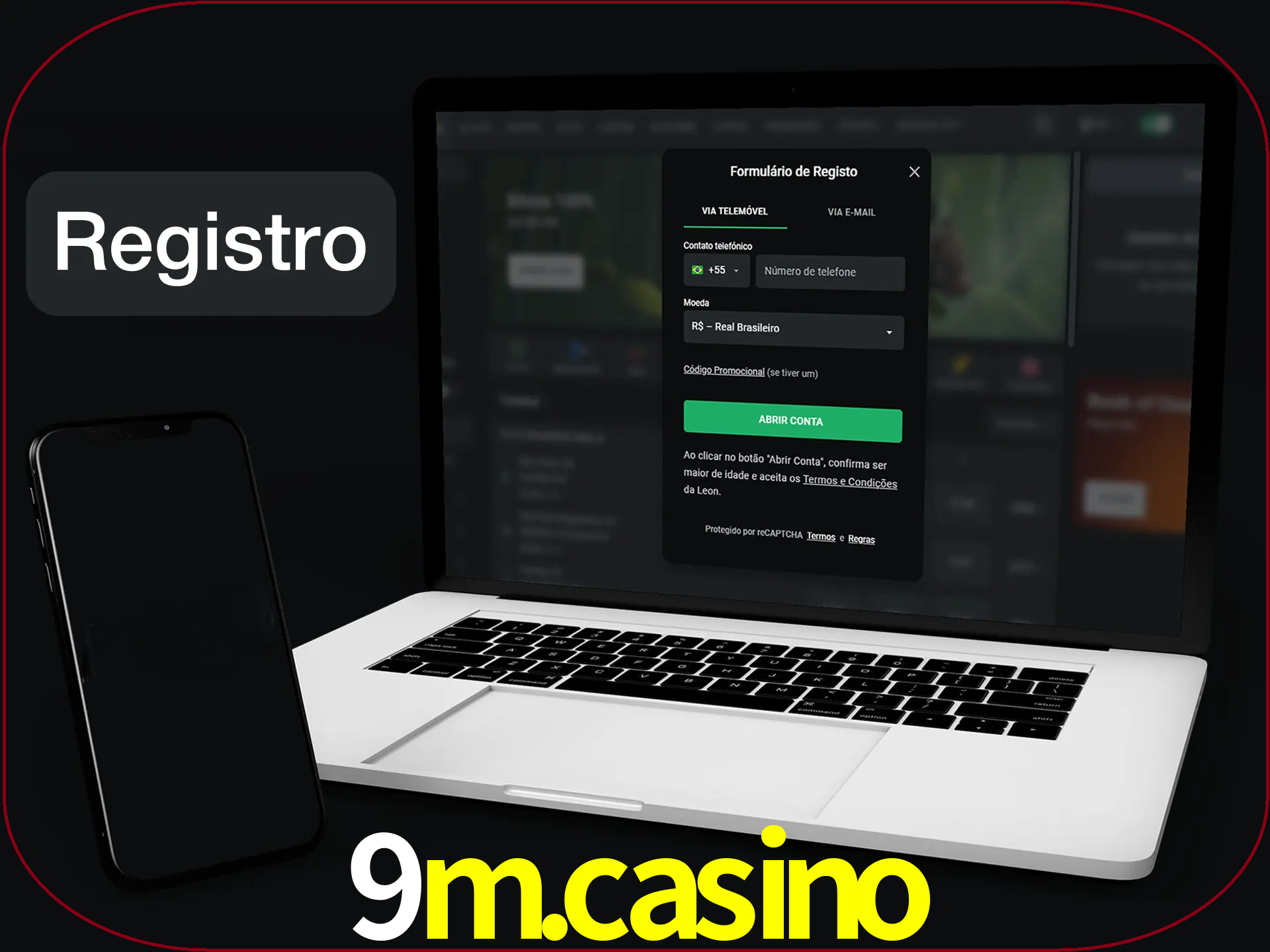 O registro na LeonBet é simples.